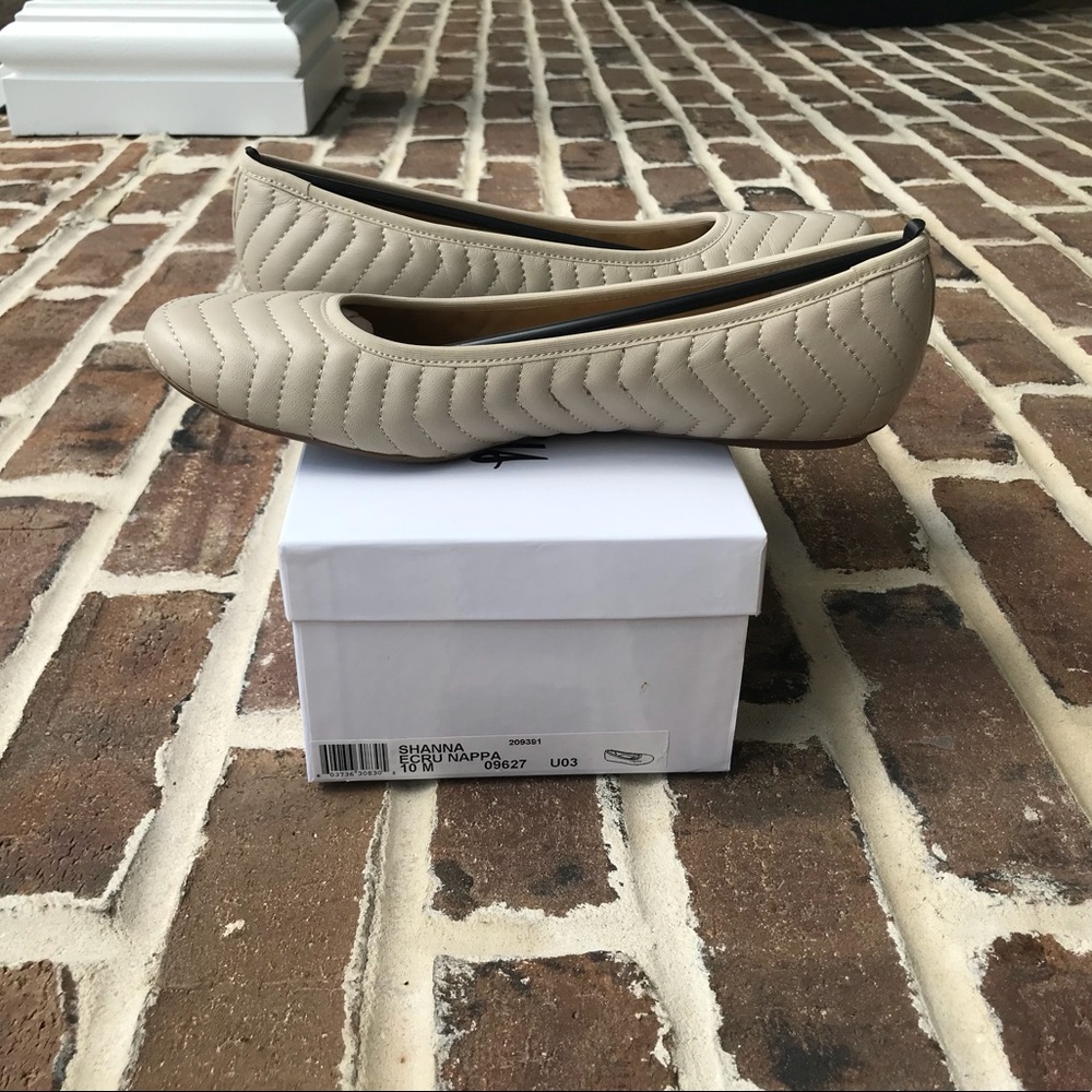 Neiman Marcus Shanna Quilted Ballerina flat